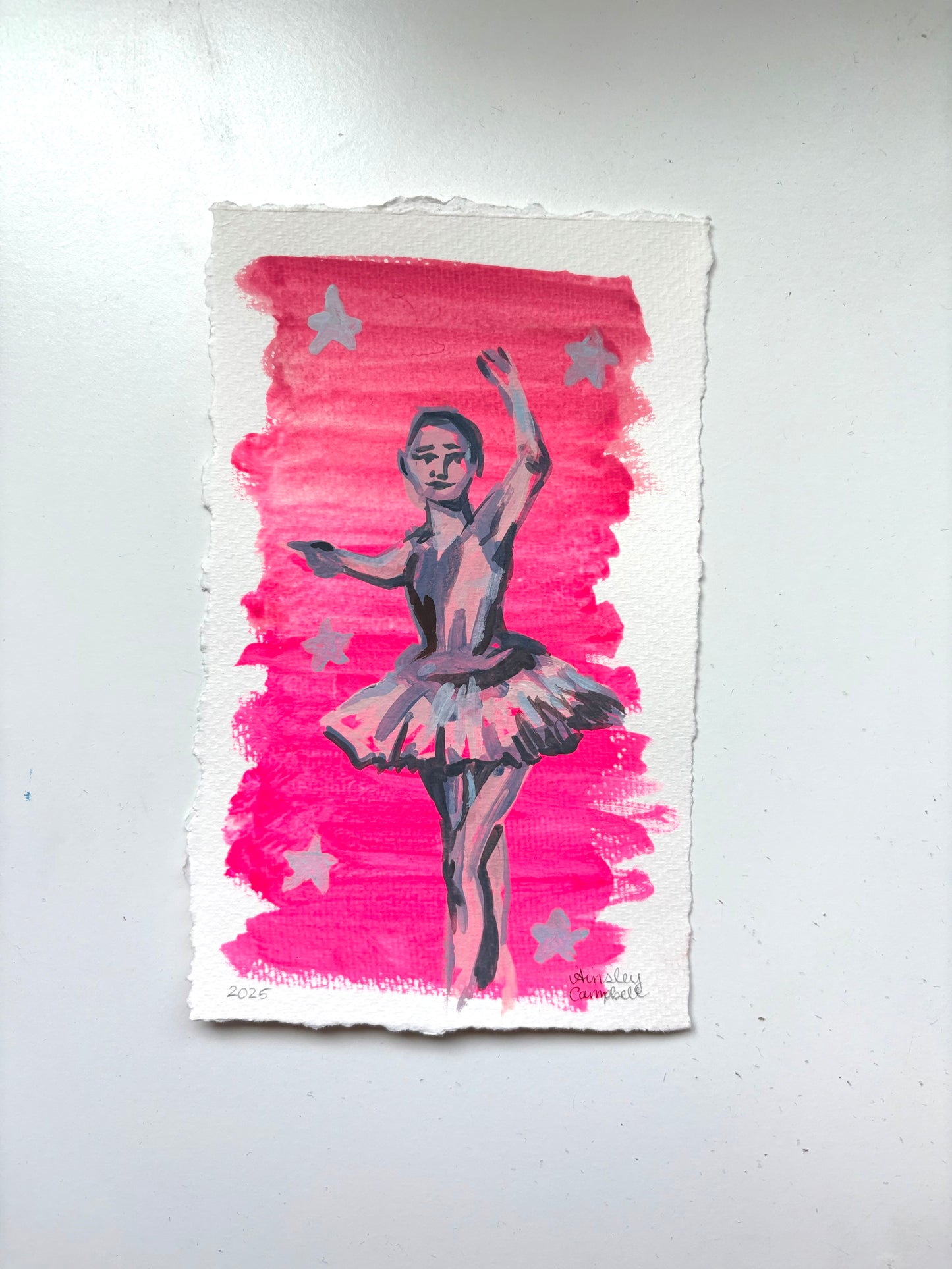 "Ballerina study" - original gouache painting