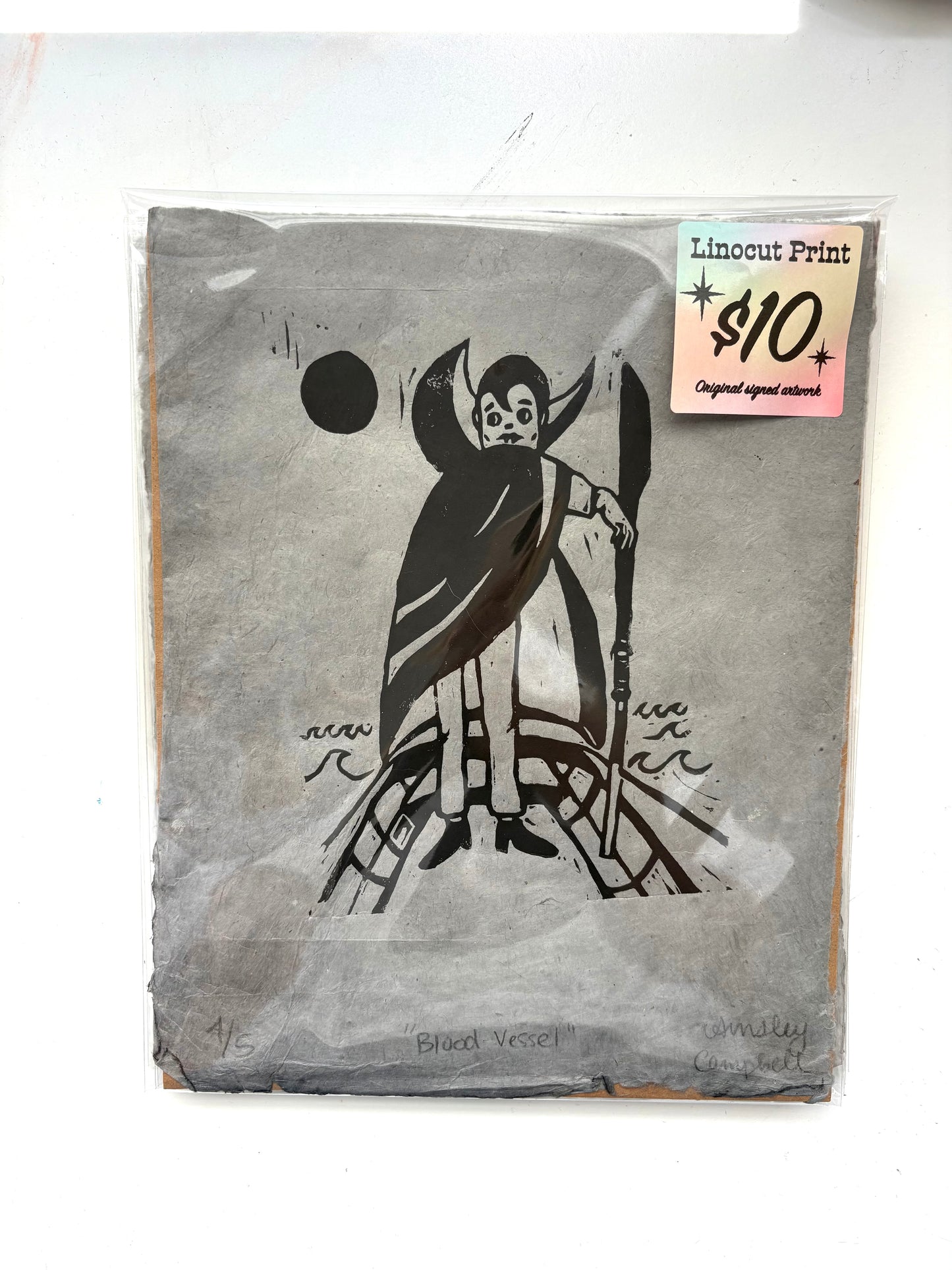 "Blood Vessel" - original linocut print