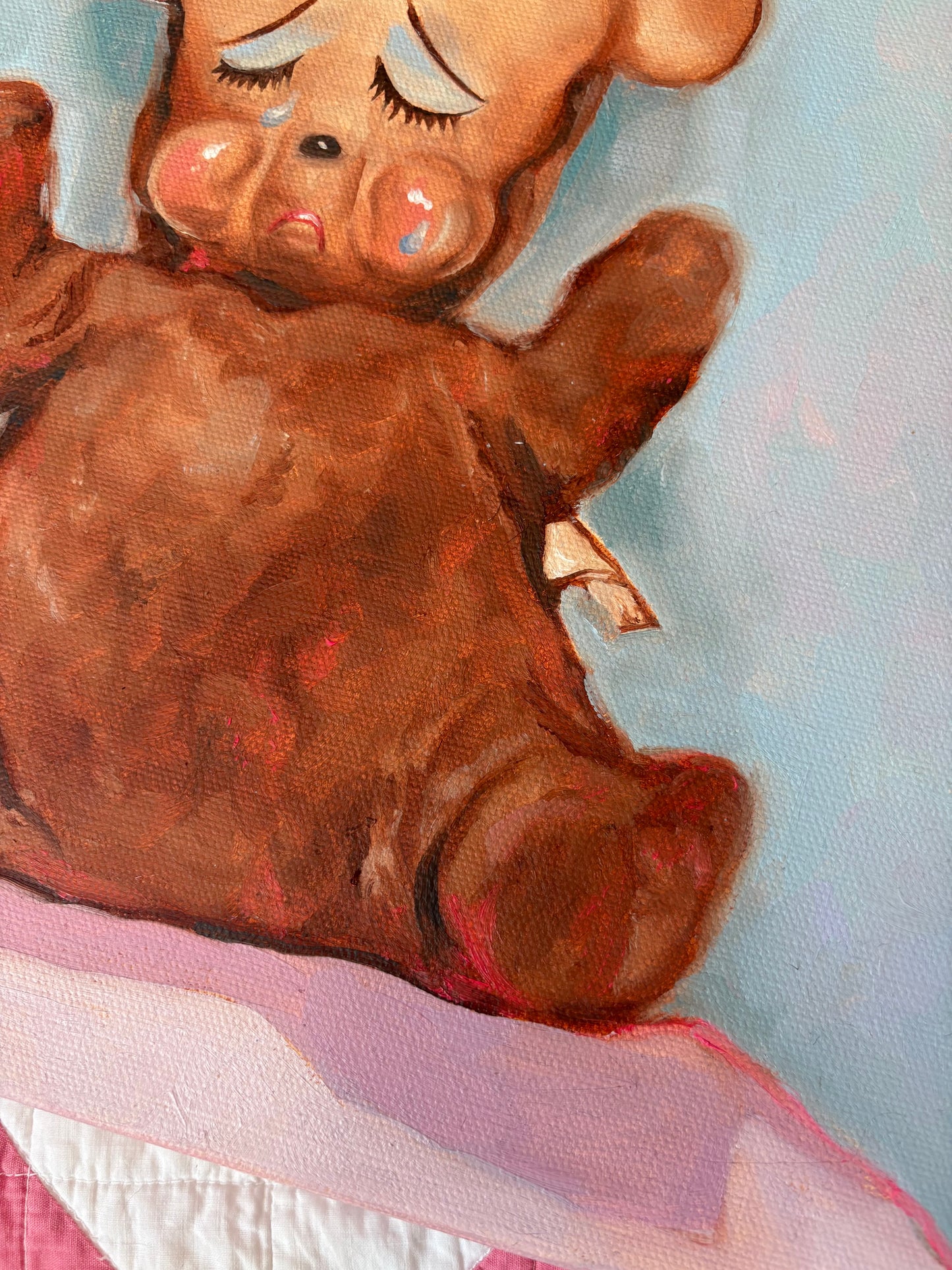 Crybaby oil painting