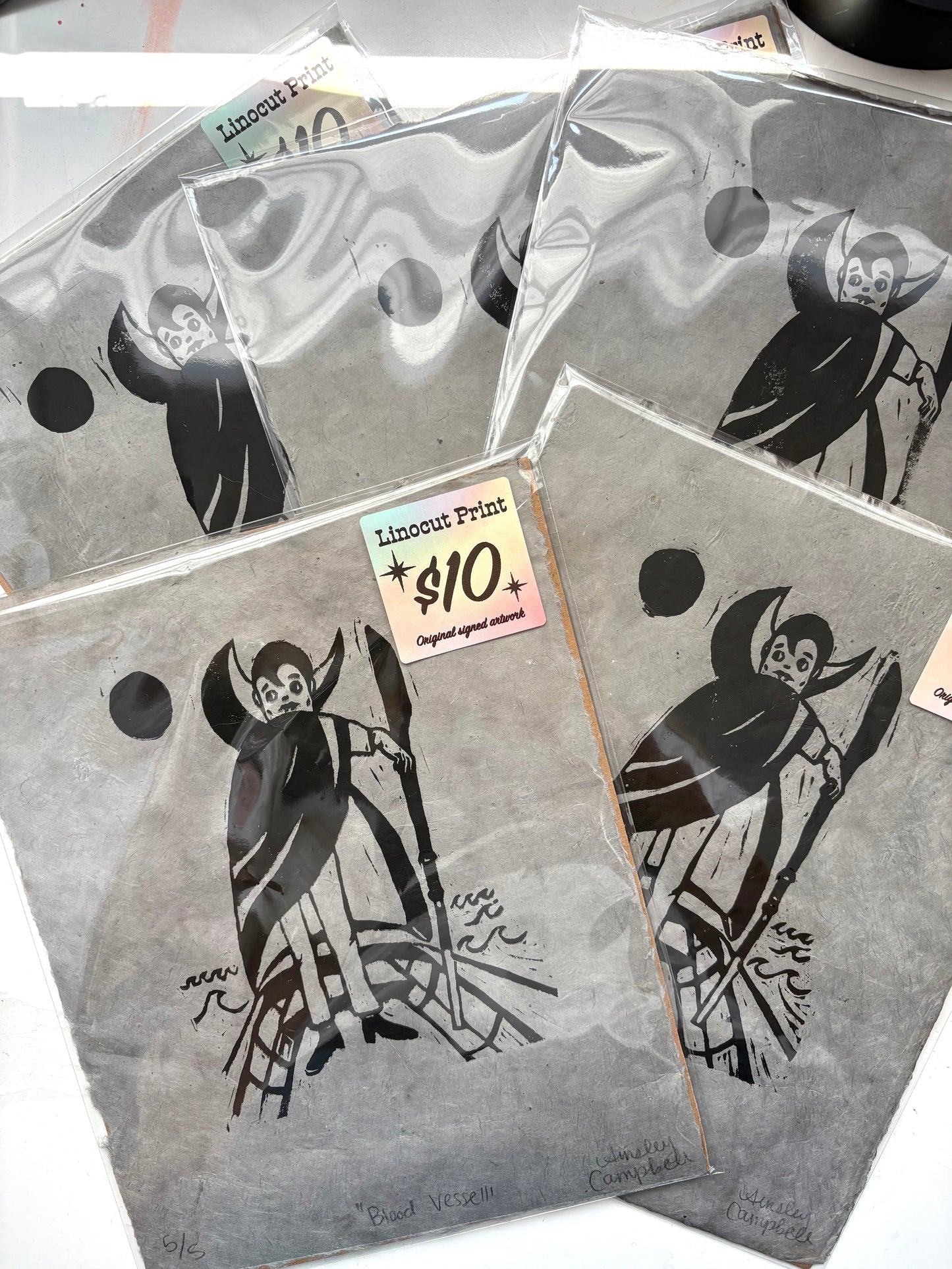 "Blood Vessel" - original linocut print