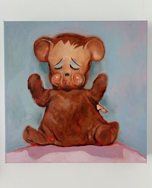 Crybaby oil painting