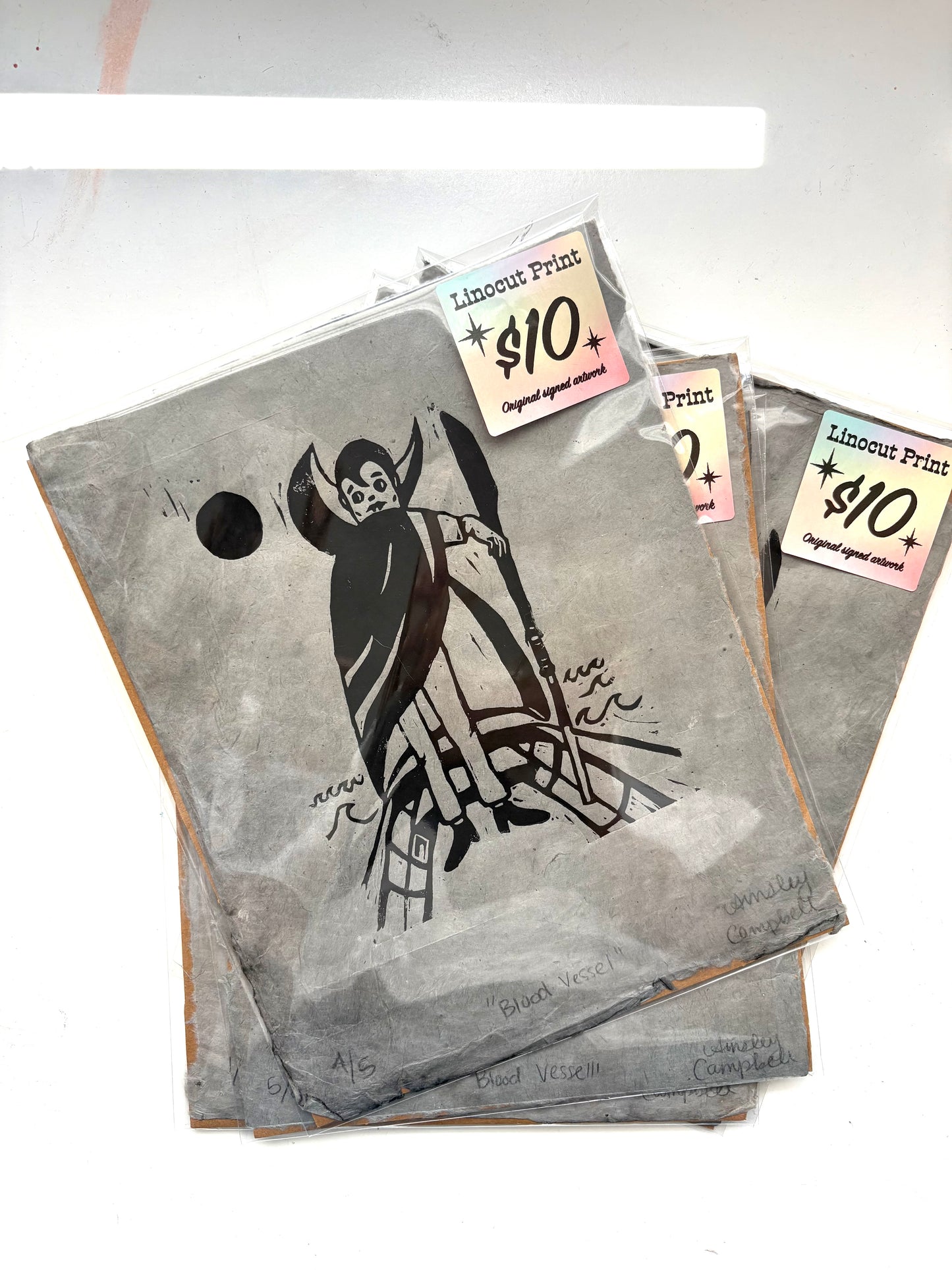 "Blood Vessel" - original linocut print