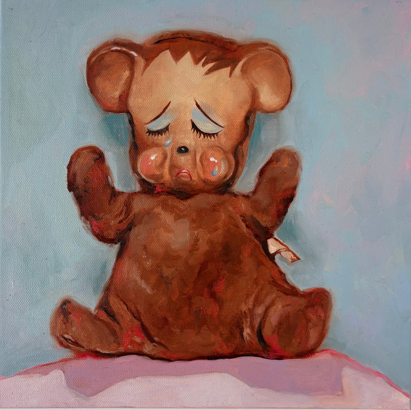 Crybaby oil painting