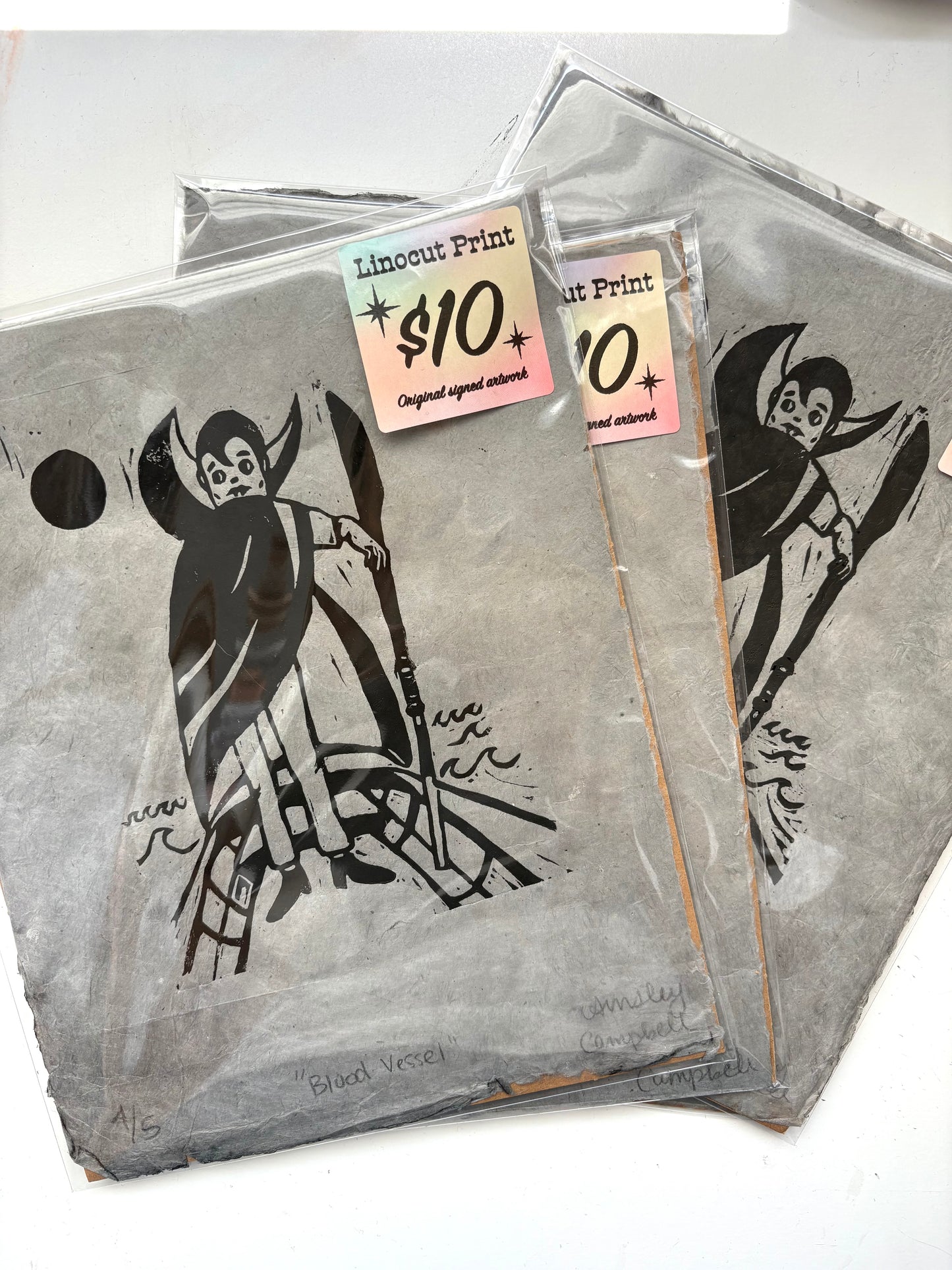 "Blood Vessel" - original linocut print