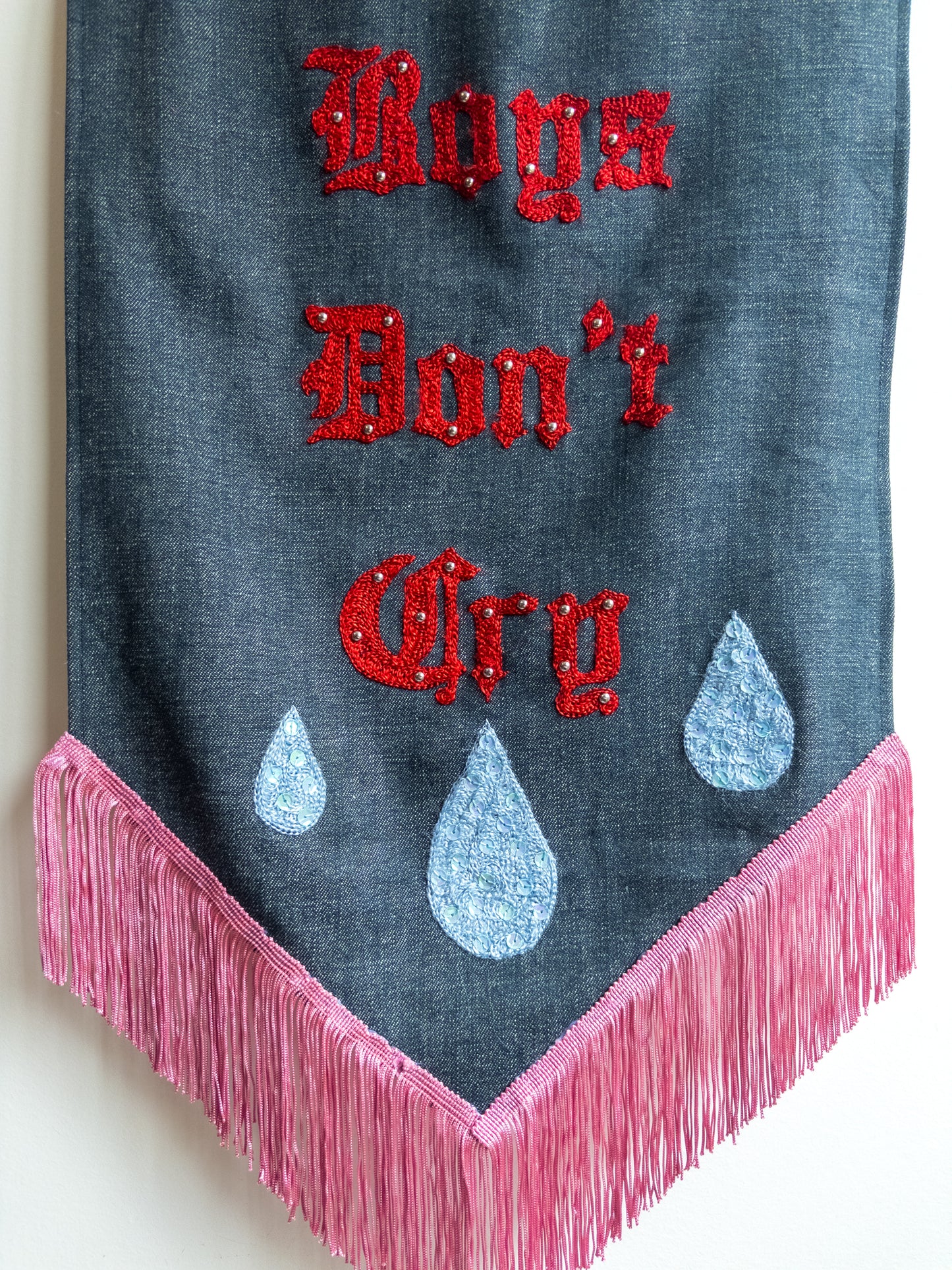 Boys Don't Cry Chanstitched Banner