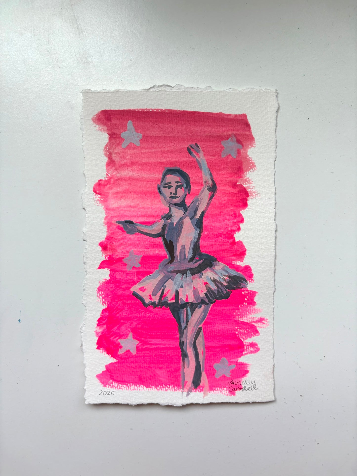 "Ballerina study" - original gouache painting