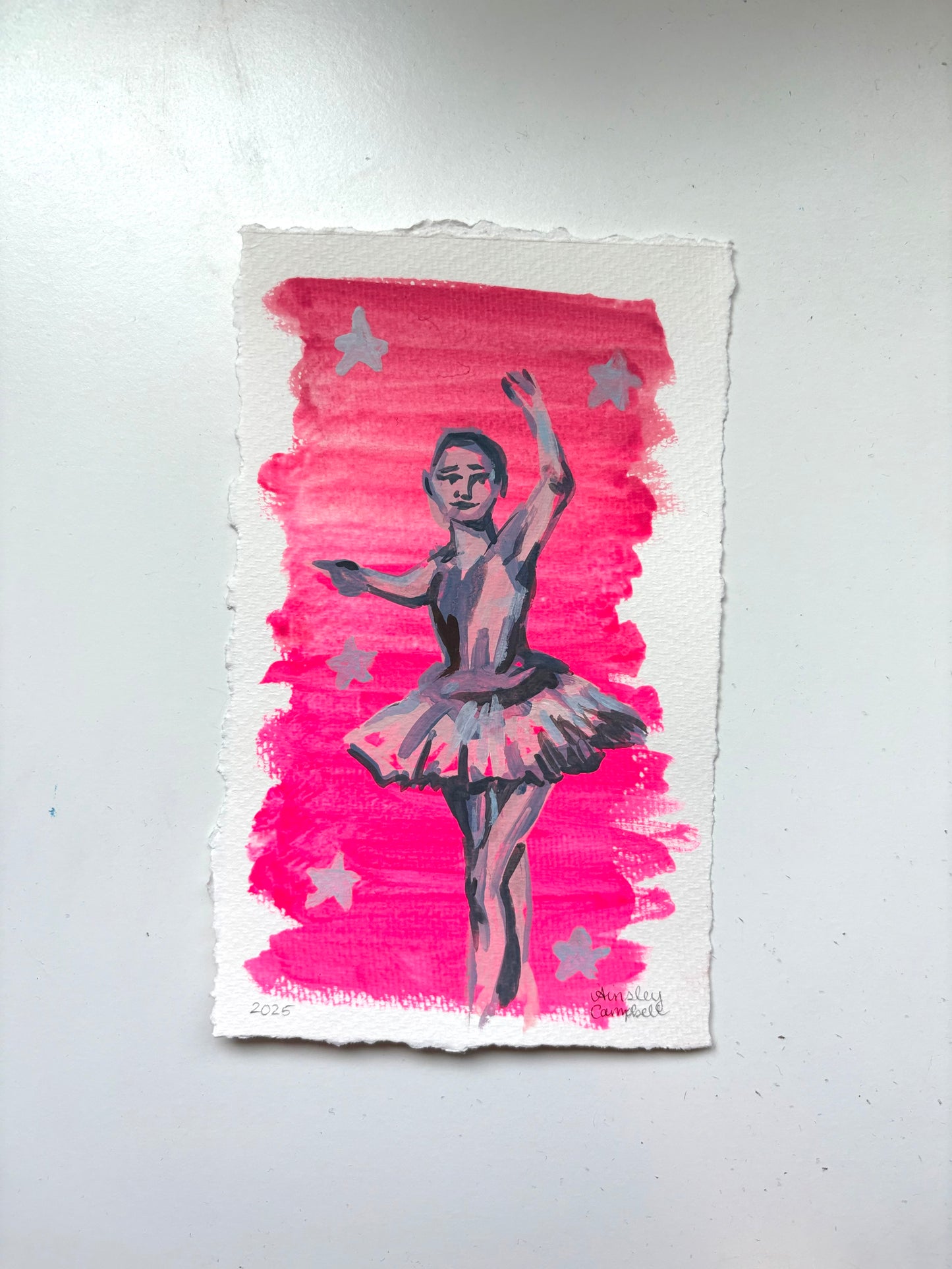 "Ballerina study" - original gouache painting