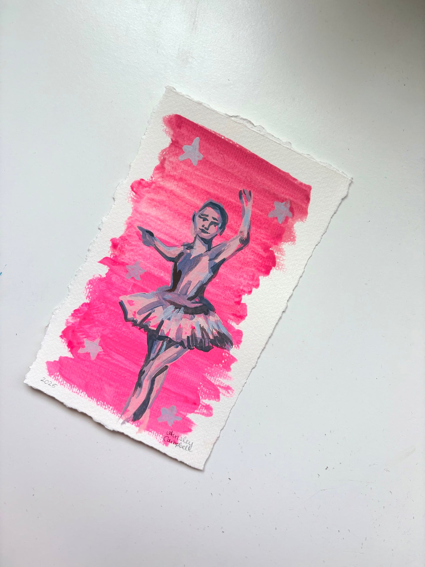 "Ballerina study" - original gouache painting