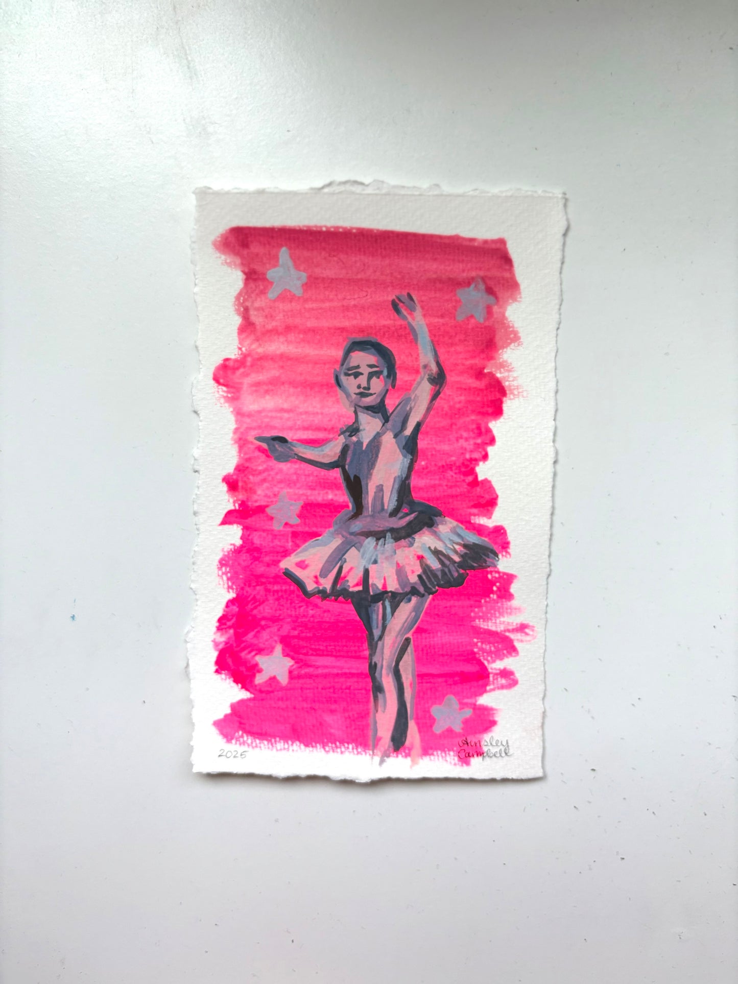 "Ballerina study" - original gouache painting
